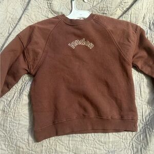 Zara Brown Kids Sweater with London Embroidery